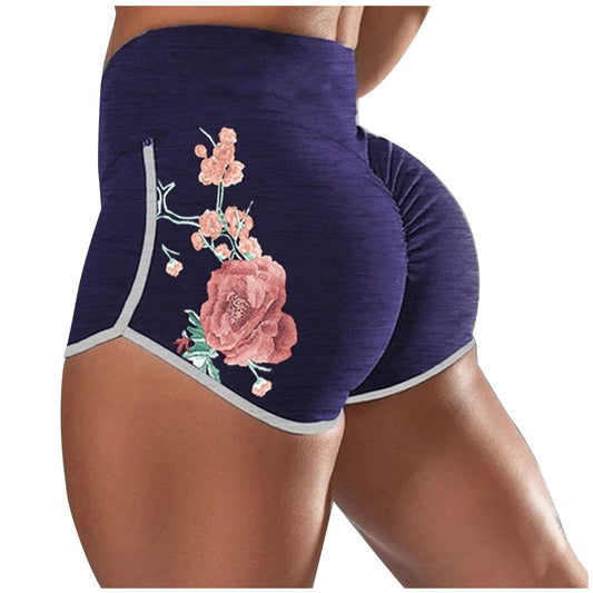 Women's Scrunch Booty Floral Workout Shorts